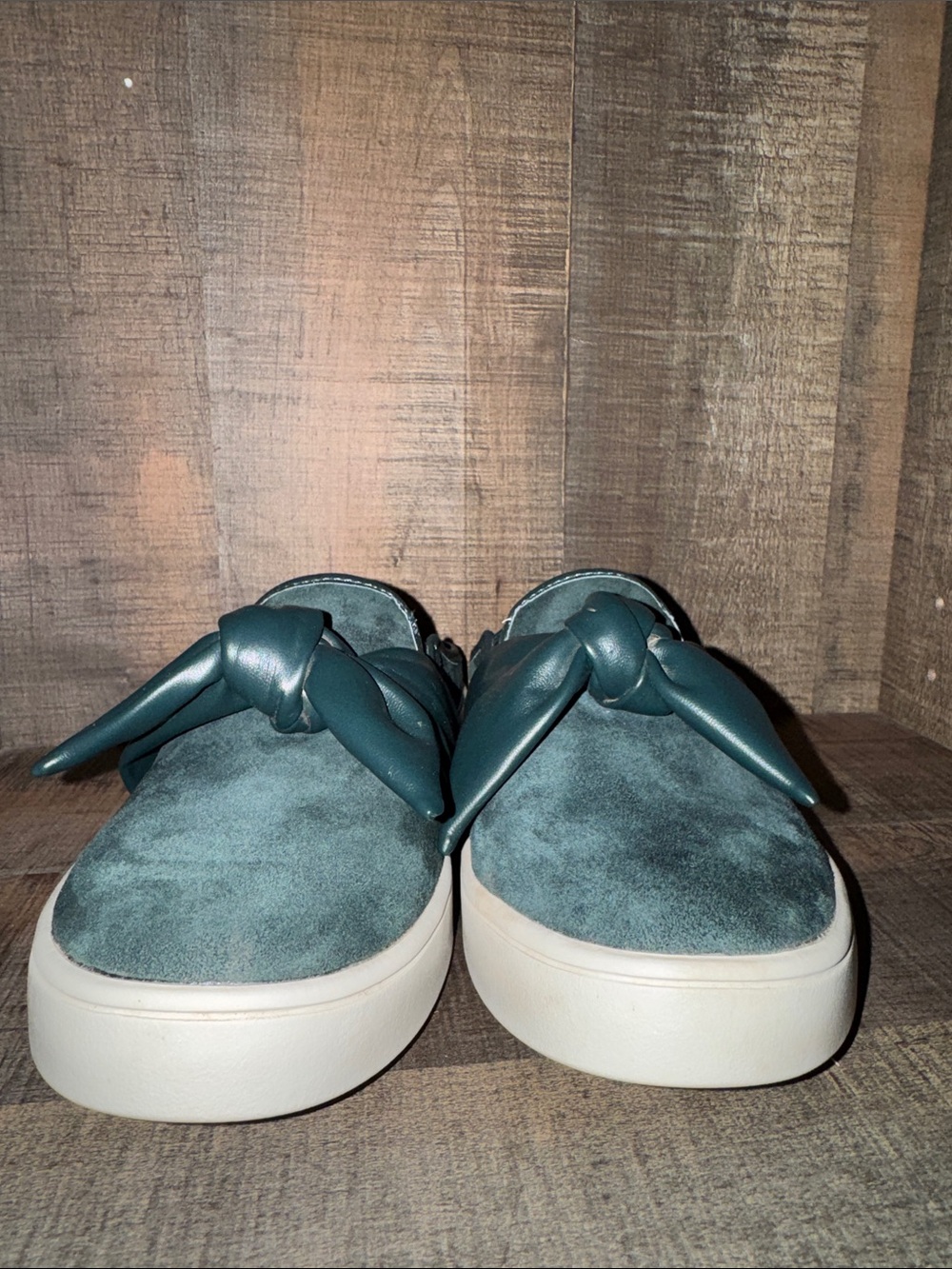 SPENCO Teal Slip-On Mules- size 8B - Picture 4 of 10